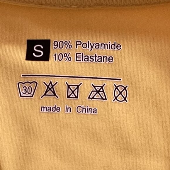 Women Yellow Seamless Sports Bra Wireless Full Coverage Size S - Picture 5 of 5